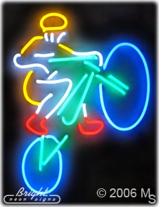 Mountain Biker Neon Sign