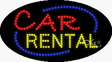 Car Rental LED Sign