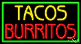 Tacos Burritos Business Neon Sign