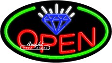 Diamond Open Neon Sign