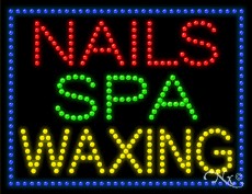 Nails Spa Waxing LED Sign
