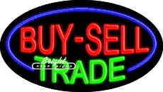 Buy-Sell Trade Flashing Neon Sign