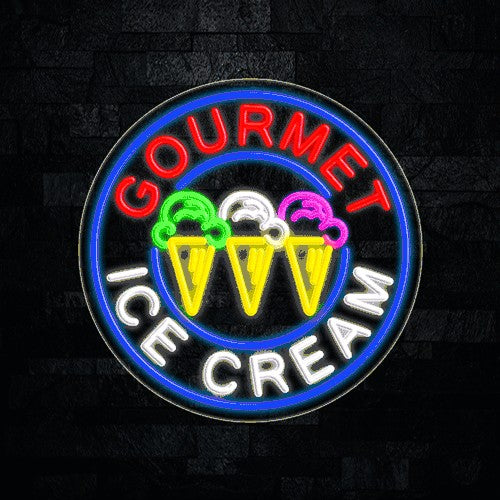 Gourmet Ice Cream Flex-Led Sign