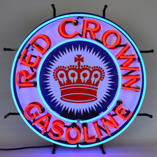 Red Crown Gasoline Neon Sign