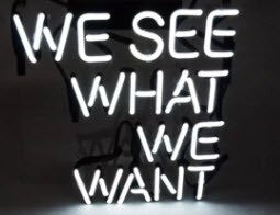 We See What We Want Neon Sign