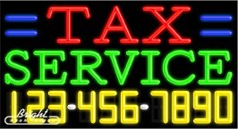 Tax Service Neon w/Phone #