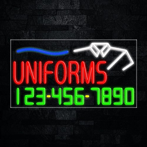 Uniforms Flex-Led Sign