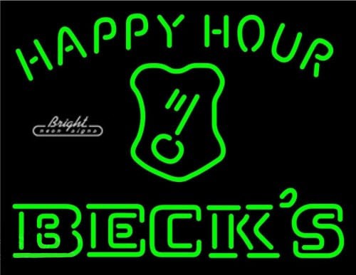 Happy Hour Becks Neon Sign