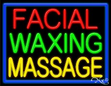 Facial Waxing Massage Business Neon Sign