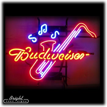 Budweiser Saxophone Neon Sign