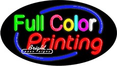 Full Color Printing Flashing Neon Sign