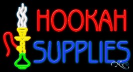 Hookah Supplies Business Neon Sign