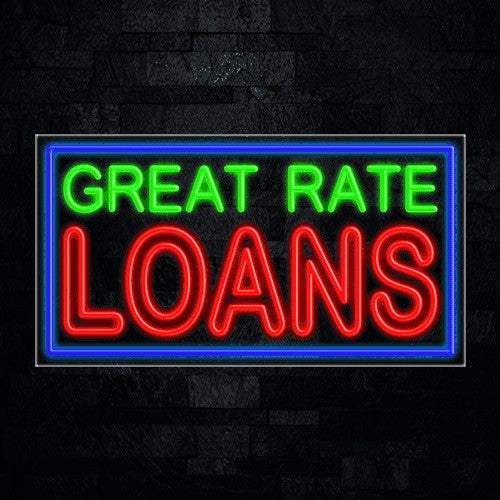 Great Rate Loans Flex-Led Sign