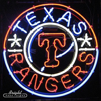 Texas Rangers Neon Sign