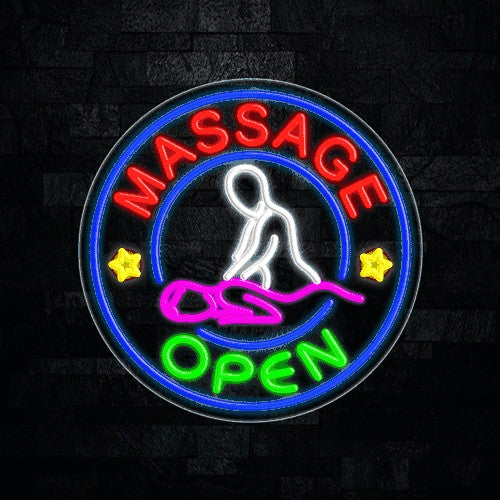 Massage Open Flex-Led Sign