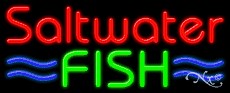 Saltwater Fish Business Neon Sign