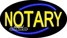 Notary Flashing Neon Sign