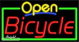 Bicycle Open Neon Sign