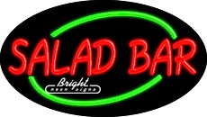 Salad Bar Flashing Neon Sign