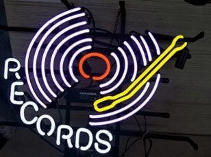Music Records Neon Sign