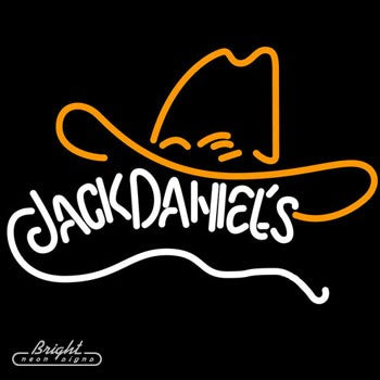 Jack Daniels Cowboy Hat Neon Sign