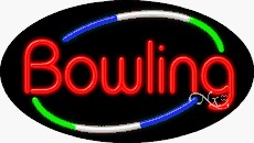 Bowling Oval Neon Sign