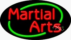 Martial Arts Oval Neon Sign
