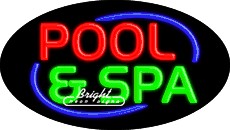 Pool & Spa Flashing Neon Sign
