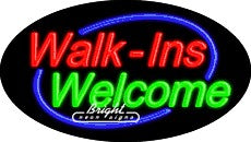 Walk-Ins Welcome Flashing Neon Sign