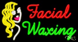 Facial Waxing Business Neon Sign