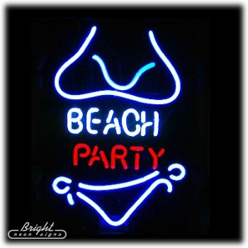 Bikini Beach Party Neon Sign
