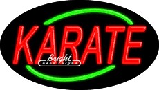Karate Flashing Neon Sign