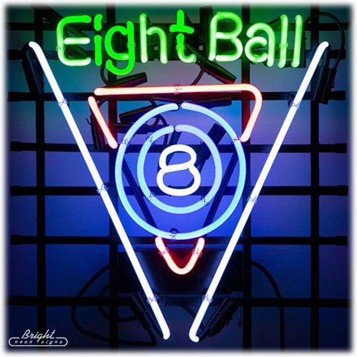 8 Ball Billiards Neon Sign