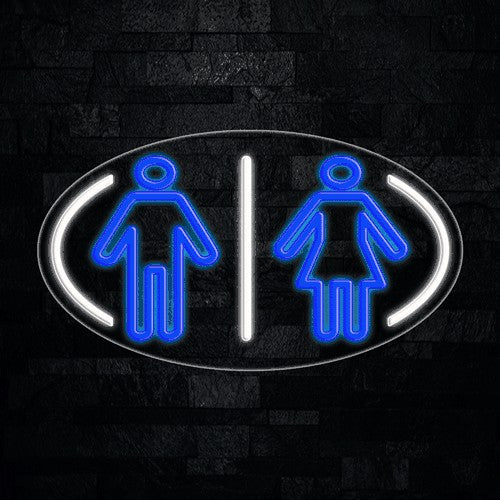 Restrooms Logo Flex-Led Sign