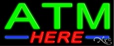 ATM Here Business Neon Sign