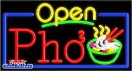 Pho Open Neon Sign