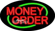 Money Order Flashing Neon Sign