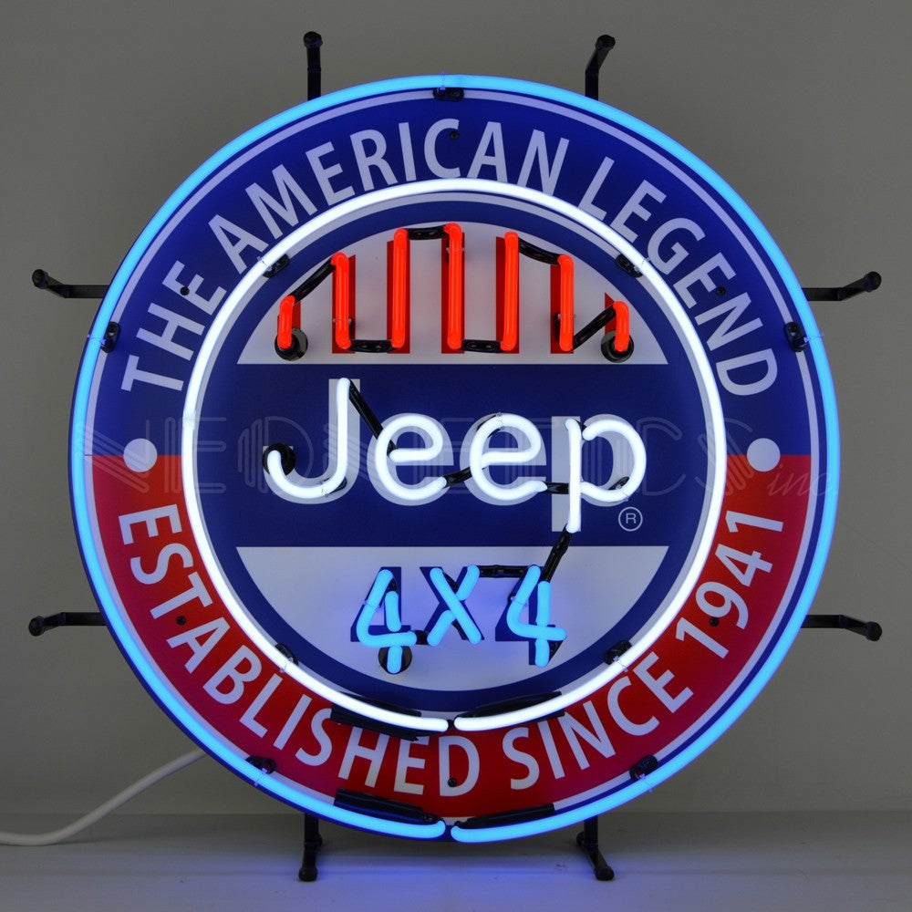 Auto Jeep 4x4 American Legend Neon Sign