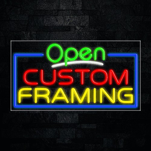 Custom Framing Flex-Led Sign