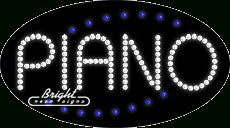 Piano LED Sign