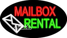MailBox Rental Flashing Neon Sign