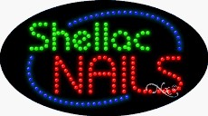 Shellac Nails LED Sign