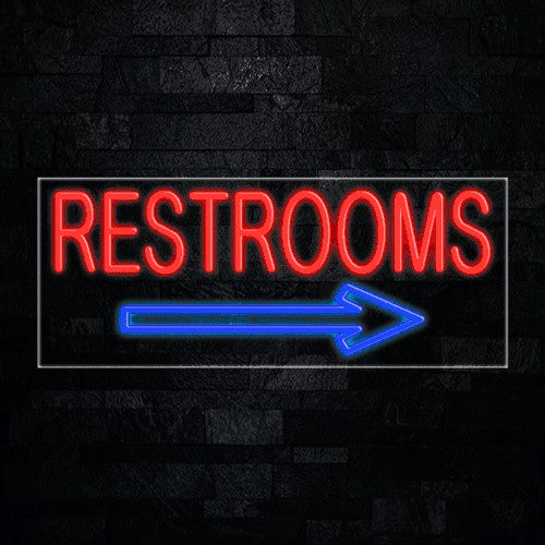 Restrooms Flex-Led Sign