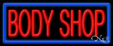 Body Shop Business Neon Sign