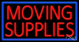 Moving Supplies Business Neon Sign
