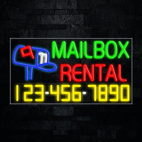 MailBox Rental Flex-Led Sign