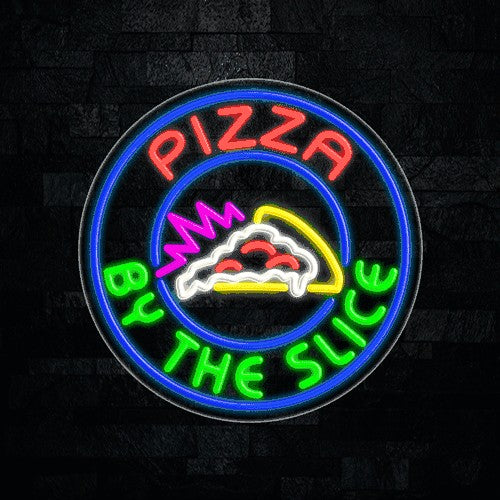 Pizza by the Slice Flex-Led Sign