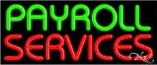 Payroll Services Business Neon Sign
