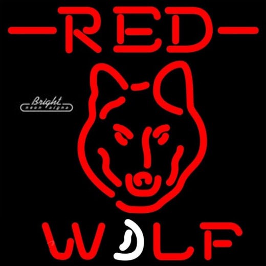 Red Wolf Neon Sign