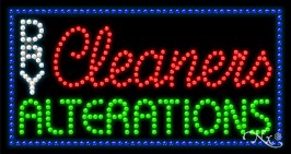 Dry Cleaners Alterations LED Sign